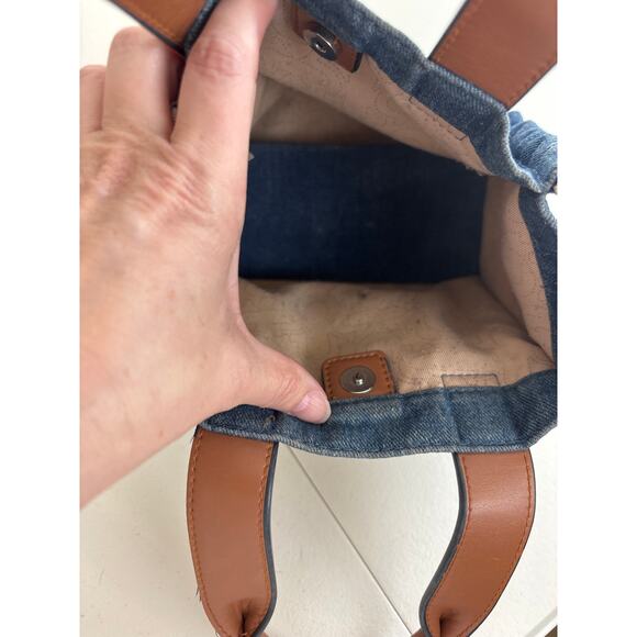 True Religion Buddha Denim Mini Tote Bag - Picture 9 of 13